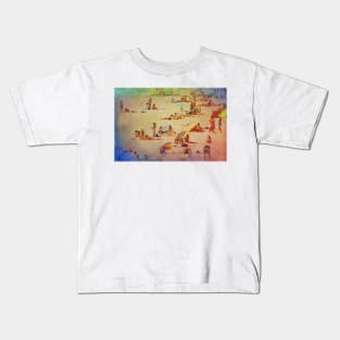the sunny side of people. beach Kids T-Shirt